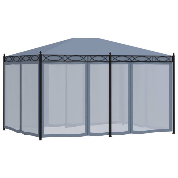 vidaXL Tonnelle avec moustiquaire 3x4 m Anthracite Acier