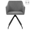 vidaXL Chaises pivotantes &agrave; manger lot de 2 Gris clair Tissu
