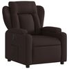 vidaXL Fauteuil inclinable &eacute;lectrique Marron fonc&eacute; Tissu