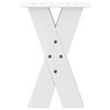 vidaXL Pieds de table basse en forme de X, 2 pi&egrave;ces, blanc, 38 x (42-43) cm, acier