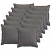 vidaXL Housse de coussin 12 pc HOUTEN Gris clair 40 x 40 cm