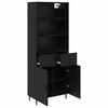 vidaXL Haut Armoire avec tiroir Ch&ecirc;ne noir 69,5 x 34 x 180 cm