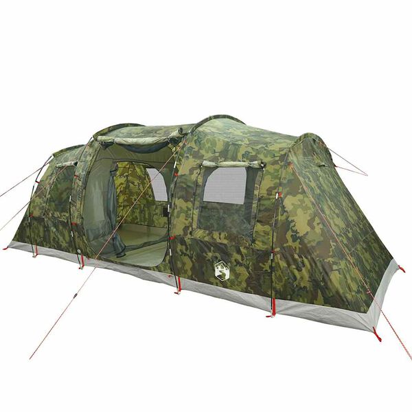 vidaXL Tente de camping tunnel 4 personnes camouflage imperm&eacute;able