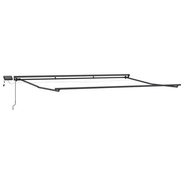 vidaXL Cadre de store manuel avec LEDs Anthracite 5 x 3 m Aluminium