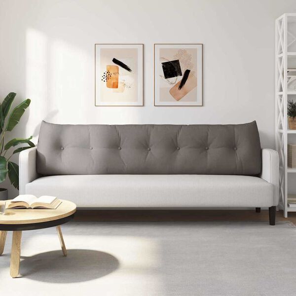 vidaXL Coussin de Dos Taupe 200 x 24 x 50 cm tissu