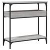 vidaXL Table console avec &eacute;tag&egrave;re sonoma gris 75x29x75 cm