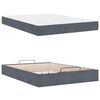 vidaXL Cadre de lit avec matelas avec matelas 2 pcs Gris Fonc&eacute; Velours