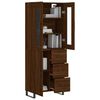 vidaXL Buffet haut Ch&ecirc;ne marron 69,5x34x180 cm Bois d'ing&eacute;nierie
