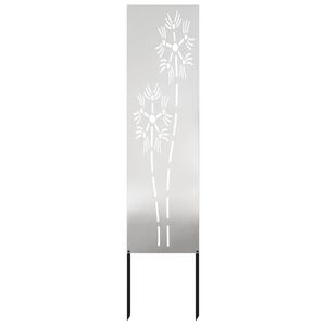 vidaXL &Eacute;cran de confidentialit&eacute; de jardin Fretwork Argent&eacute; 32 x 140 cm
