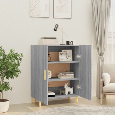 vidaXL Buffet Sonoma gris 70x34x90 cm Bois d'ingénierie