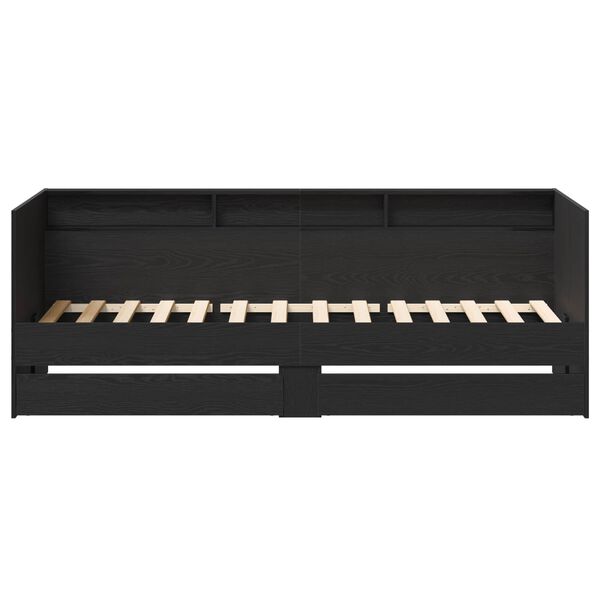 vidaXL Lit de jour avec tiroir Gris 90 x 200 cm Bois d'ingénierie