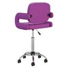 vidaXL Chaises pivotantes &agrave; manger lot de 4 violet similicuir