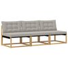 vidaXL Sofa de milieu ext&eacute;rieur Bois d'Acacia Massif Blanc