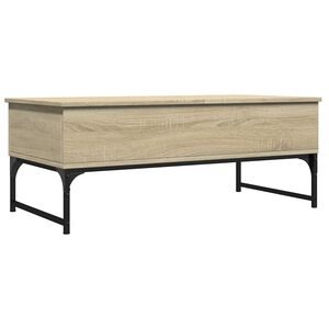 vidaXL Table basse ch&ecirc;ne sonoma 100x50x40cm bois d'ing&eacute;nierie et m&eacute;tal