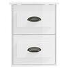 vidaXL Tables de chevet murales 2 pcs blanc brillant 41,5x36x53 cm