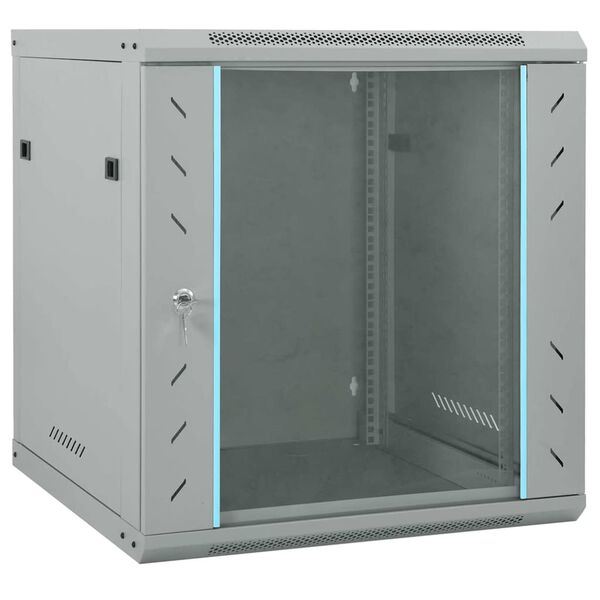 vidaXL Armoire r&eacute;seau avec stockage Gris 60 x 45 x 65 cm Acier
