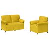 vidaXL Ensemble de Canap&eacute;s 2 pc Jaune Velours