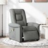 vidaXL Fauteuil inclinable de massage &eacute;lectrique gris fonc&eacute; tissu