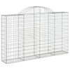 vidaXL Paniers &agrave; gabions arqu&eacute;s 20 pcs 200x30x120/140 cm Fer galvanis&eacute;