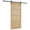 vidaXL Porte coulissante 93 x 202 cm Bois d'ing&eacute;nierie Naturel et noir