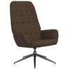 vidaXL Chaise de relaxation avec repose-pied Marron Tissu microfibre