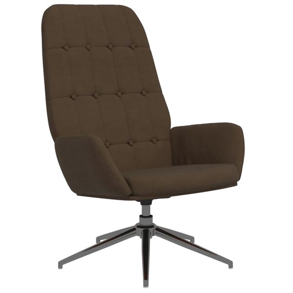 vidaXL Chaise de relaxation avec repose-pied Marron Tissu microfibre