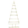 vidaXL Arbre de No&euml;l en m&eacute;tal Dor&eacute; 180 cm Acier peint par poudre