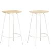 vidaXL Tabourets de bar lot de 2 bois de manguier massif