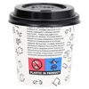 vidaXL Tasses &agrave; caf&eacute; en papier et couvercles 120 ml 1000pcs Blanc/noir
