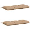 vidaXL Coussins de Banc VIANEN 2 pc 100 % polyester Sable