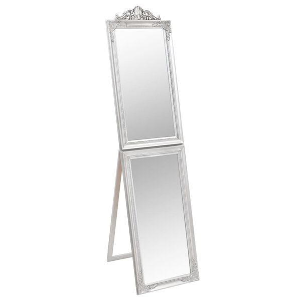 vidaXL Miroir sur pied Argent&eacute; 50x200 cm