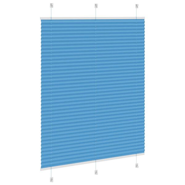 vidaXL Store pliss&eacute; bleu 110x100 cm largeur du tissu 109,4cm polyester