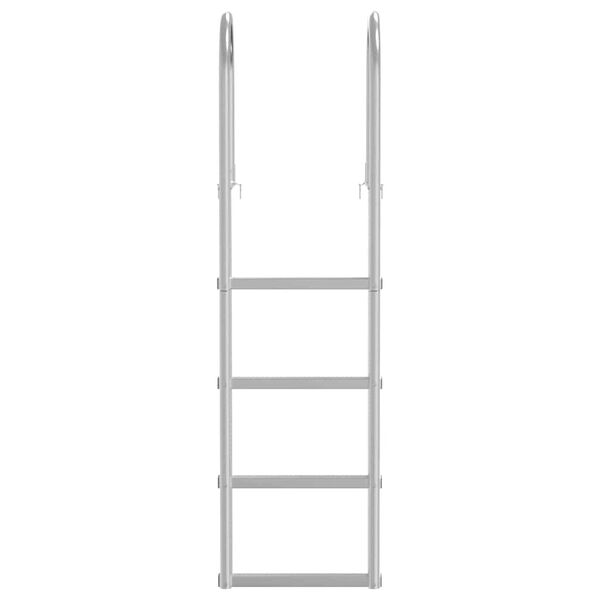 vidaXL &Eacute;chelle de dock &agrave; 4 &eacute;tapes Argent 45 &times;11,5 &times;162 cm Aluminium