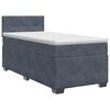 vidaXL Lit boxspring avec matelas Gris fonc&eacute; 90 x 190 cm Velours
