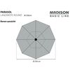 Madison Parasol de jardin Lanzarote 250 cm rond aqua