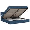 vidaXL Lit ottoman avec matelas Bleu 160 x 200 cm Tissu