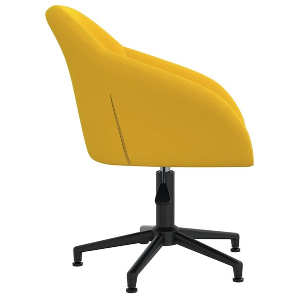vidaXL Chaises pivotantes &agrave; manger lot de 2 jaune velours