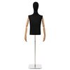 vidaXL Mannequin r&eacute;glable de 170 &agrave; 218 cm avec socle Homme PP Noir