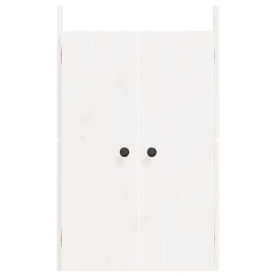 vidaXL Portes de cuisine d'extérieur blanc 50x9x82 cm bois pin massif