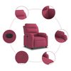 vidaXL Fauteuil inclinable électrique rouge bordeaux velours