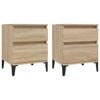 vidaXL Tables de chevet 2 pcs Ch&ecirc;ne sonoma 40x35x50 cm