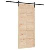 vidaXL Porte coulissante Marron 90 x 208 cm Bois de pin massif
