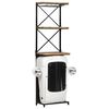 vidaXL Cave &agrave; vin tracteur Blanc 49x31x172 cm Bois de manguier solide