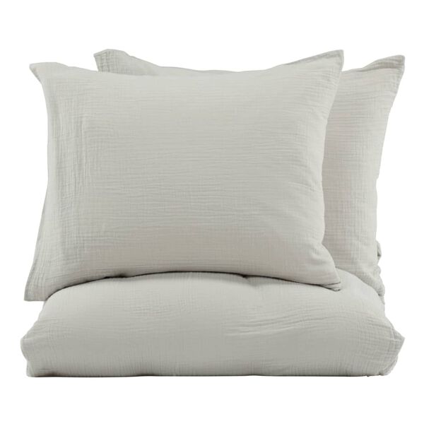 Venture Home Ensemble de lit Mila 220x240 cm Coton Gris clair