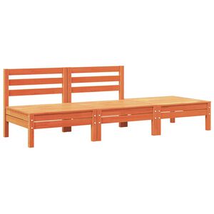 vidaXL Canap&eacute; de jardin 3 places cire marron bois de pin massif