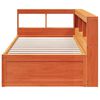 vidaXL Lit biblioth&egrave;que sans matelas cire marron 100x200 cm pin massif
