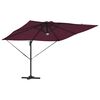 vidaXL Parasol Roma Rouge 286 x 284 x 270 cm Aluminium et polyester