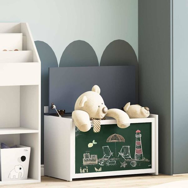 vidaXL Coffre de rangement avec devant tableau noir ROROS