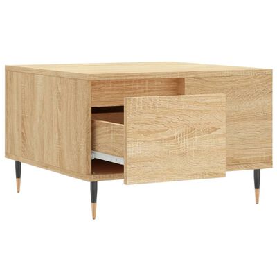 vidaXL Table basse chêne sonoma 55x55x36,5 cm bois d'ingénierie