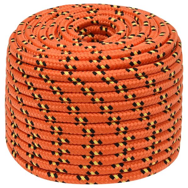 vidaXL Corde de bateau Orange 14 mm 100 m Polypropyl&egrave;ne